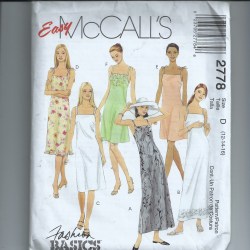 2778 EZ MCCALLS STRAPPY SLIP DRESS 3 LENGTHS PATTERN 8-12
